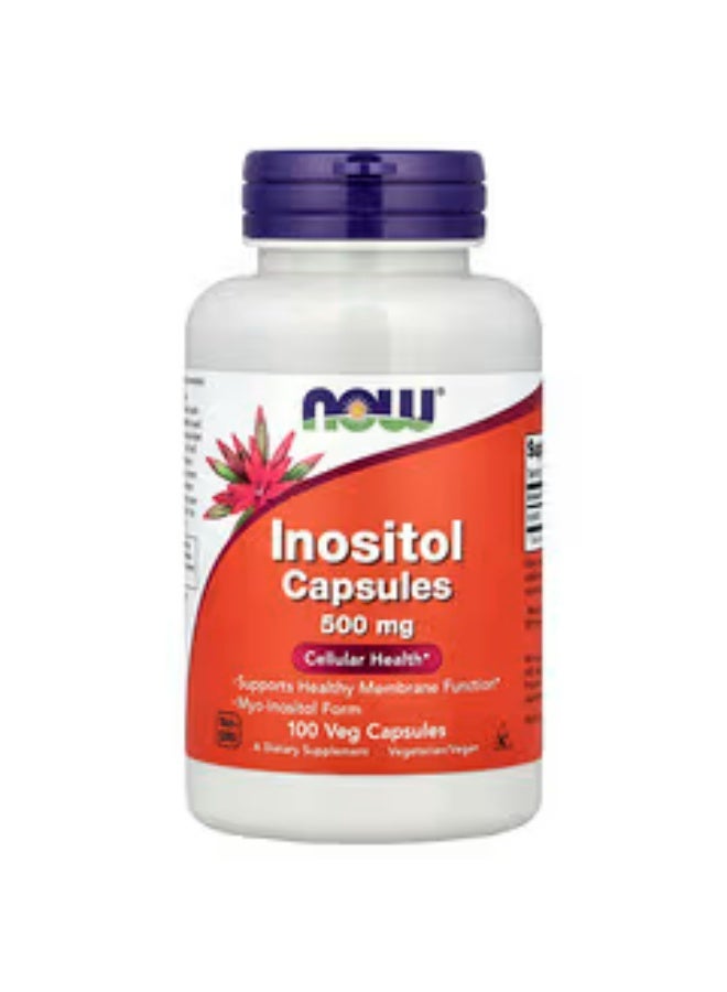 ناو كبسولات إينوزيتول، 500 ملجم، 100 كبسولة نباتية - Image 1